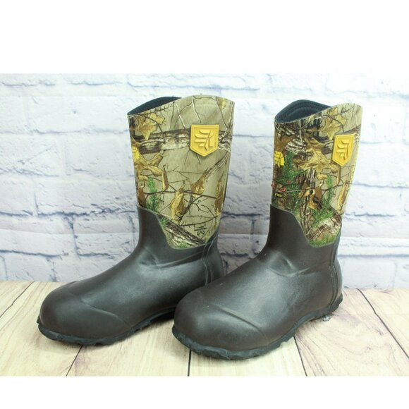 LaCrosse Lil' Alpha Lite Multicolor Rubber Waterproof Hunting Boots Size 5 - Picture 2 of 10